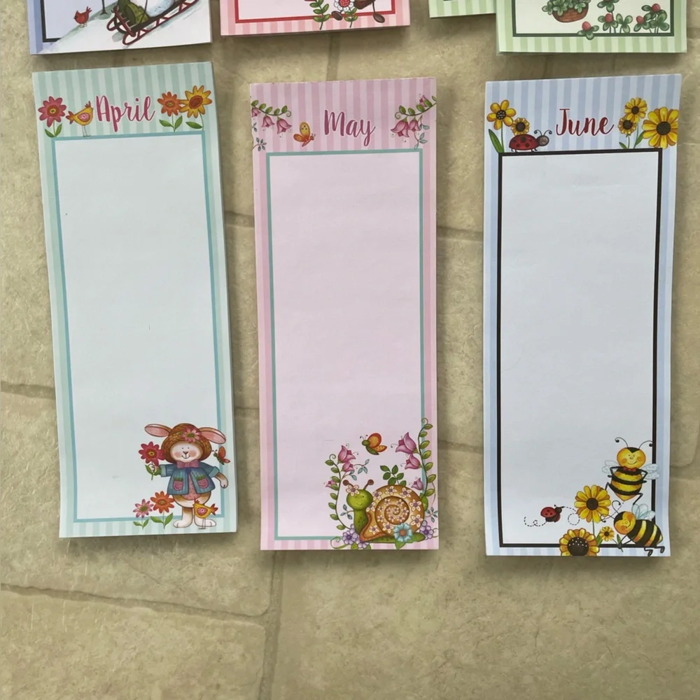 Seasonal Monthly Magnetic Notepad Set
